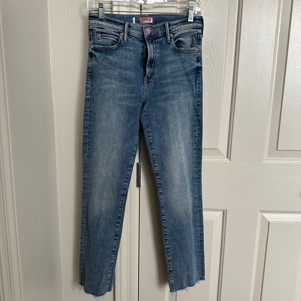MOTHER The Rascal Ankle Fray Jeans in‎ Bonfire Lighting – Size 28